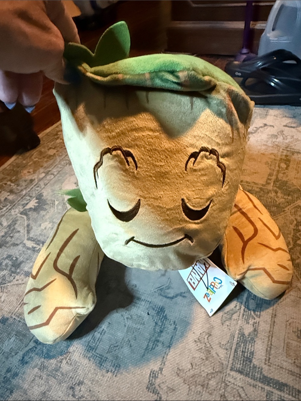 Groot - Plush Green Tree-Stump with Leaf Accents